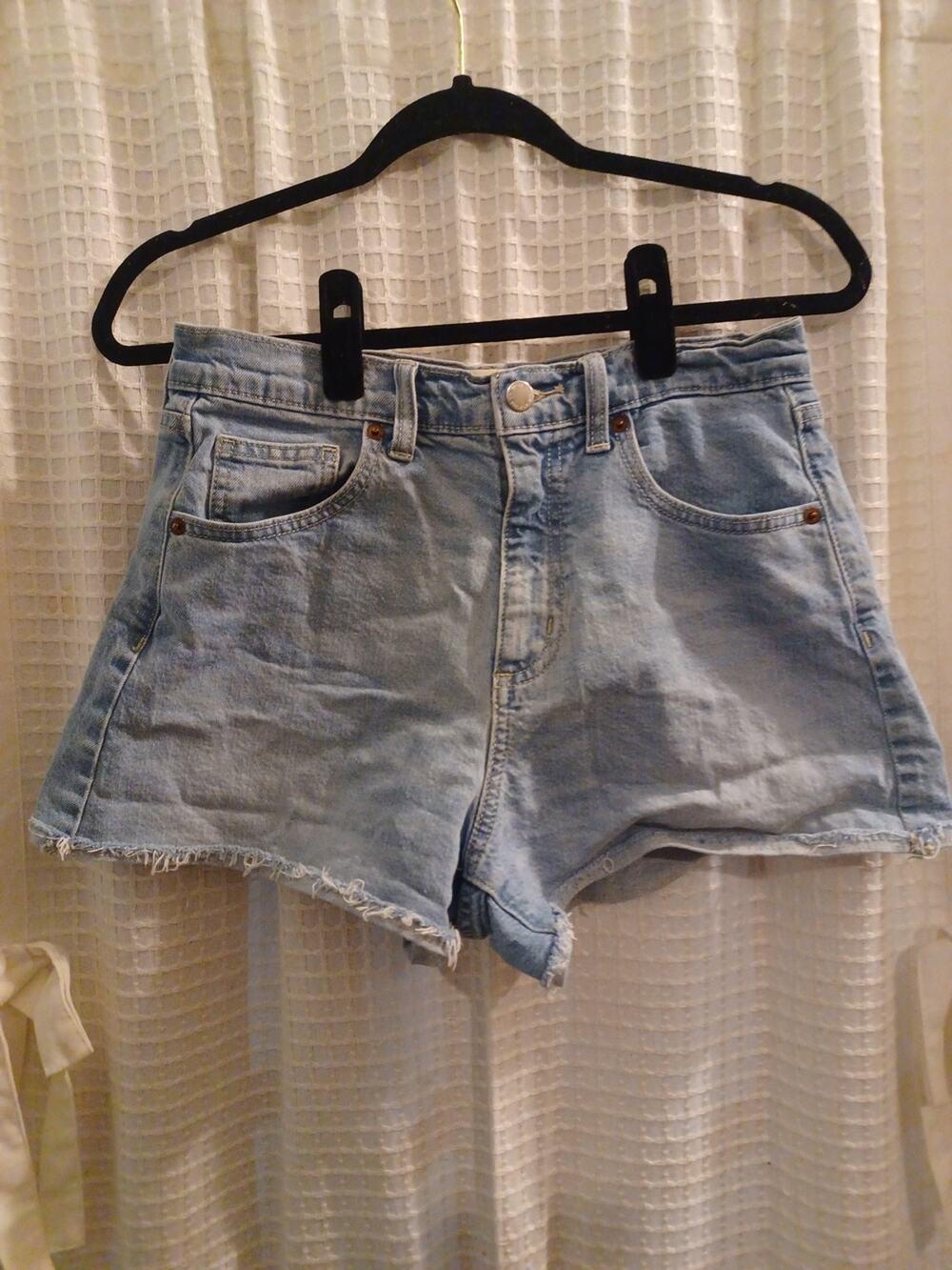 Universal Thread Light Blue High-Rise Denim Cutoff Shorts